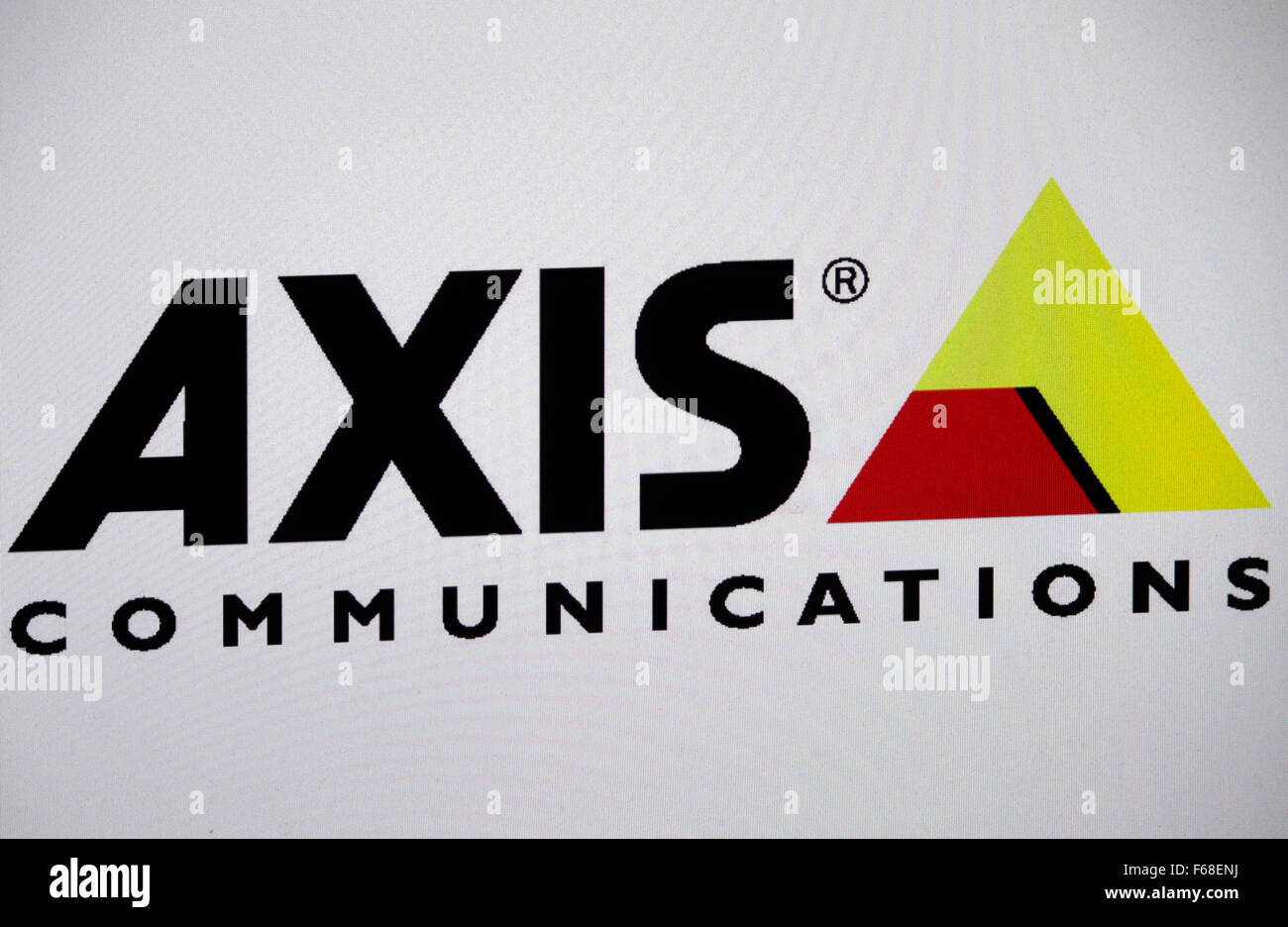 Markenname: 'Axis Communications', Berlin. Stockfoto