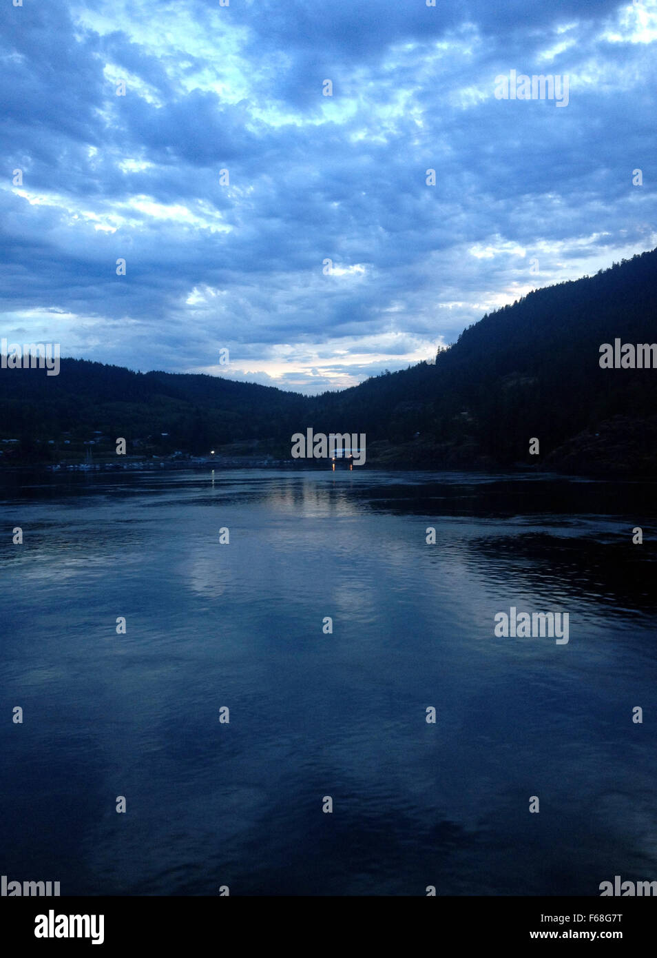 Die kleine Stadt Campbell River in Seymour schmal, British Columbia, Kanada. Stockfoto