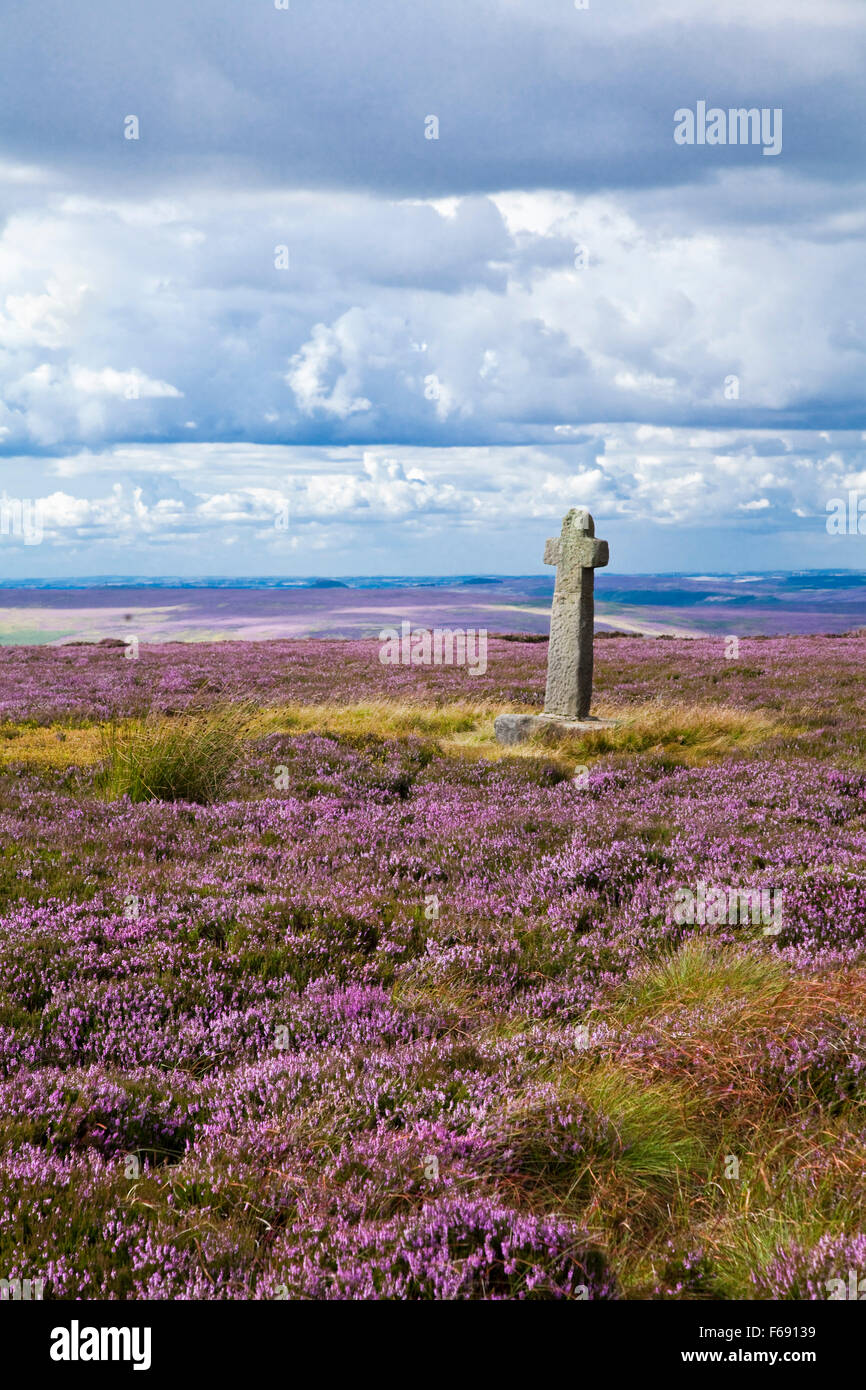 Alte ralph Kreuz westerdale Moor North York Moors National Park North England England Stockfoto