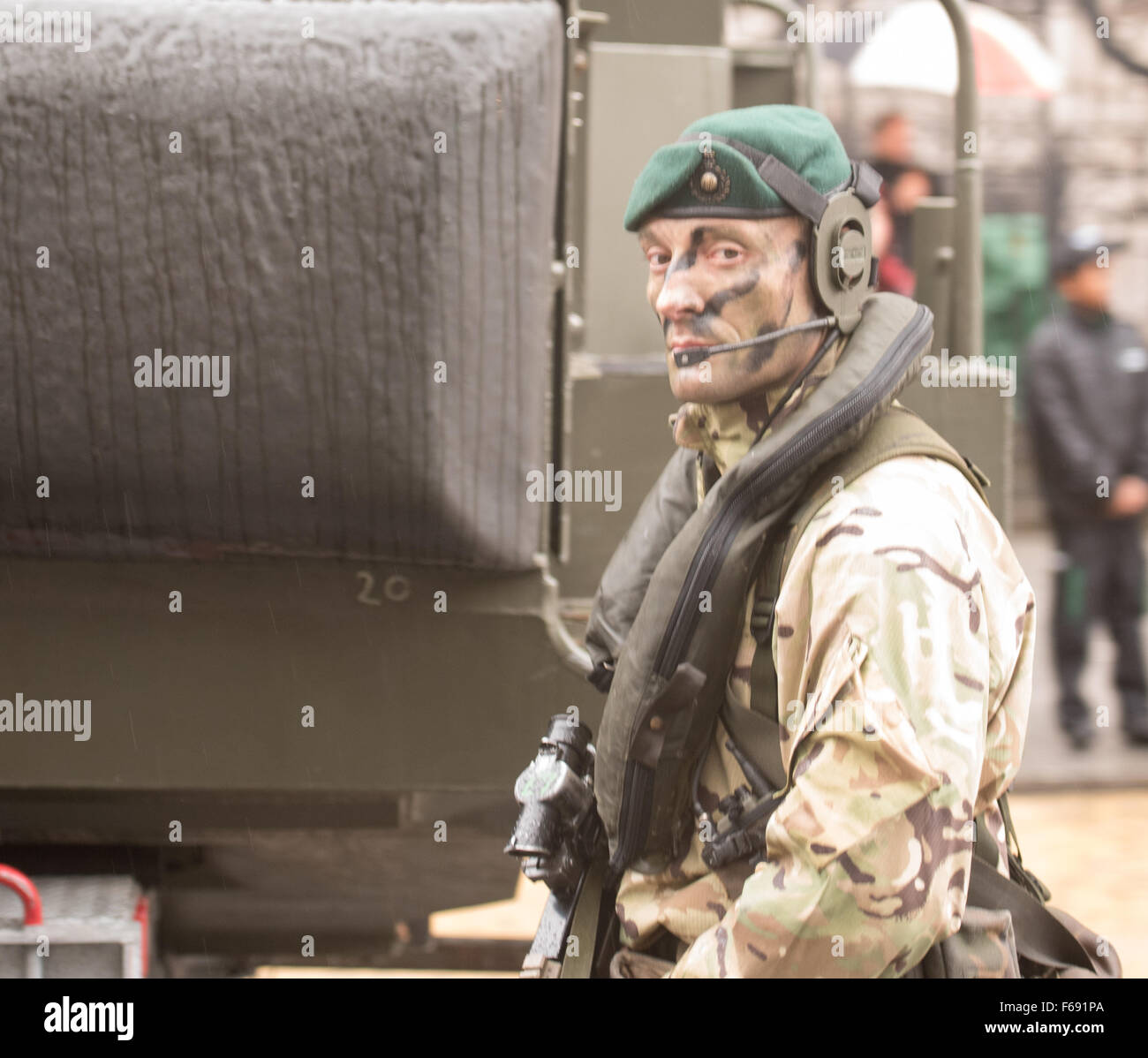 London, UK. 14. November 2015. Royal Marine Commando, Lord Mayor es Show Credit: Ian Davidson/Alamy Live-Nachrichten Stockfoto