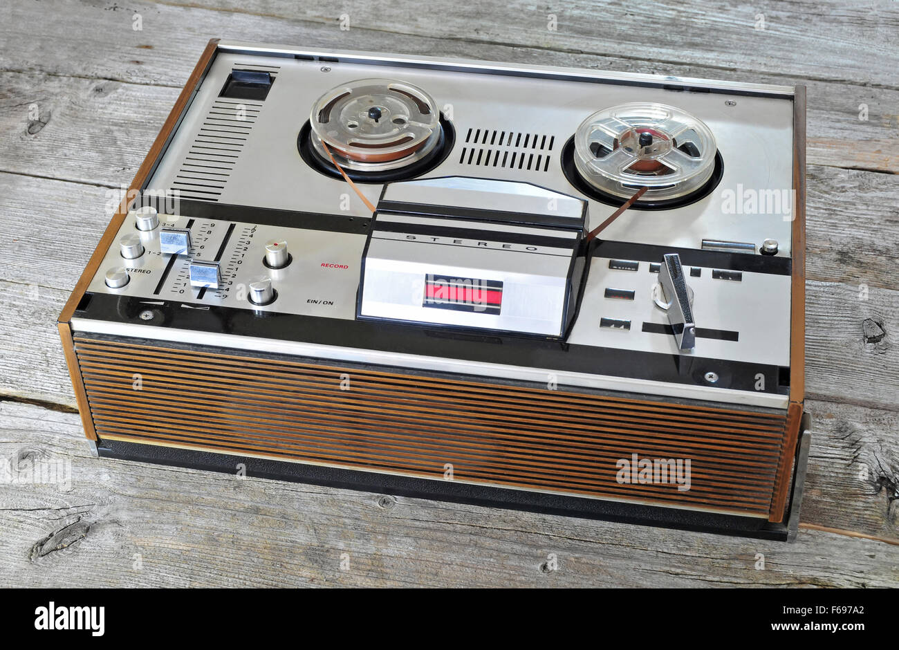 Foto von alten Reel-to-Reel Tape-player Stockfoto