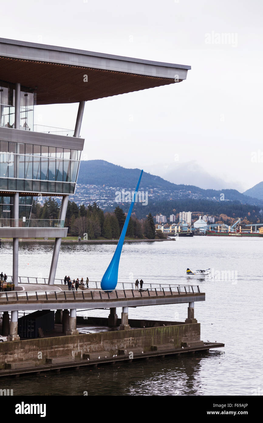 Vancouver Convention Center und Burrard Inlet.    * FÜR NUR ZUR REDAKTIONELLEN VERWENDUNG Stockfoto