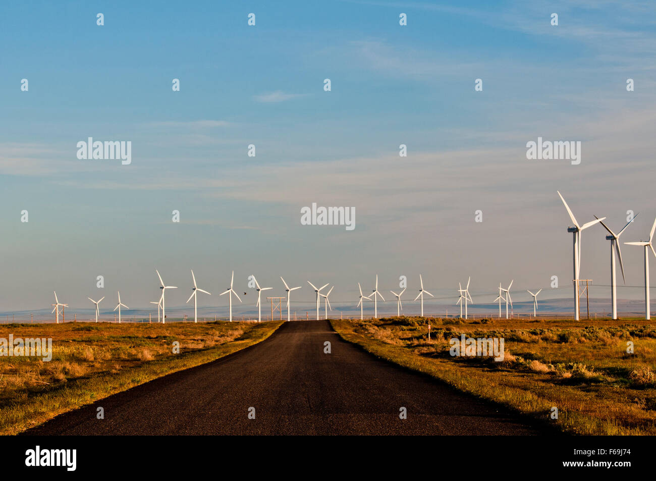 Windpark in Elmore County, Idaho Stockfoto