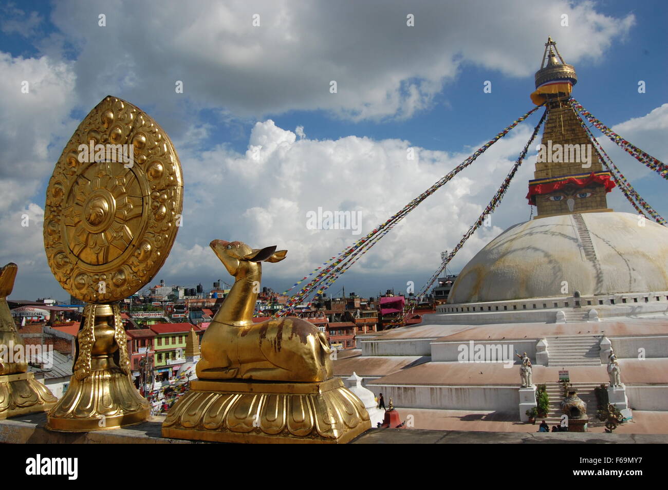 Bodnath Stupa in Nepal Stockfoto