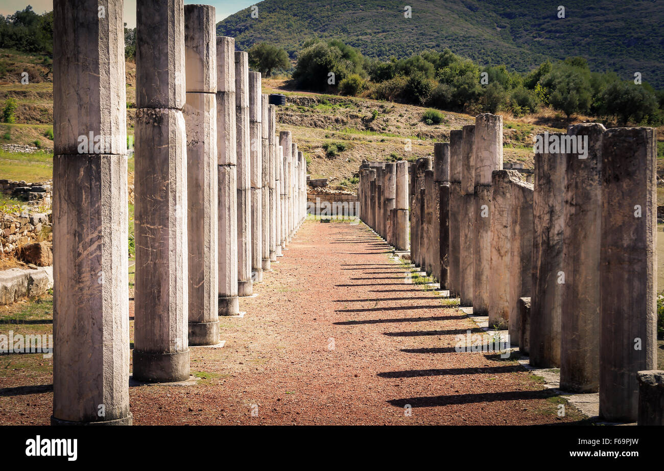 Ruinen in antiken Stadt Messina, Griechenland Stockfoto