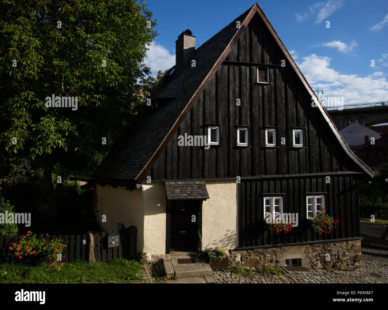 Panorama von Bautzen (Budysin) im oberen Lausitz, Deutschland Stockfoto