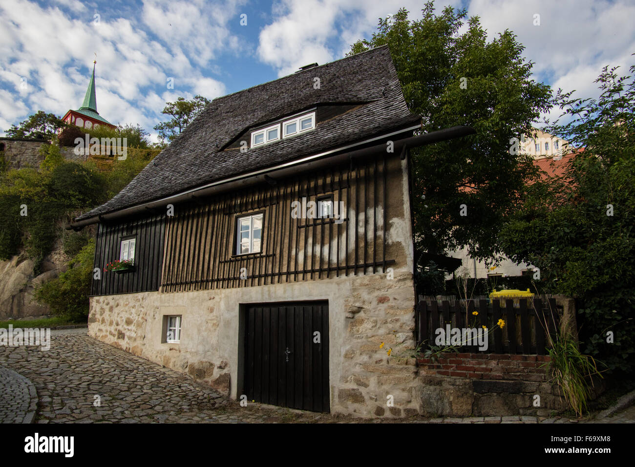 Panorama von Bautzen (Budysin) im oberen Lausitz, Deutschland Stockfoto