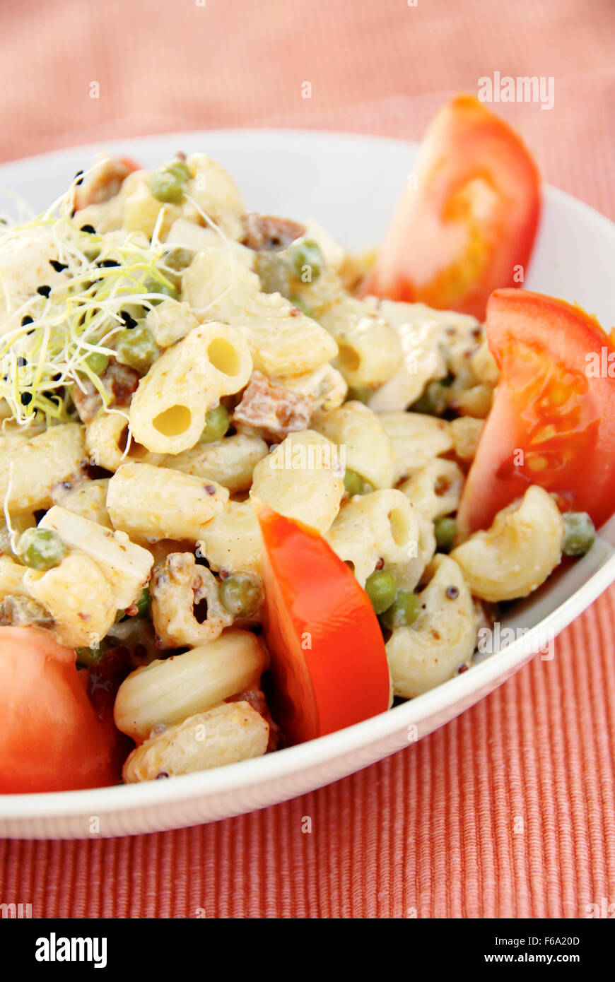 Makkaronisalat vegan Stockfoto