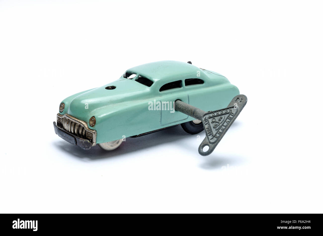 Weissblech-Modellauto von Schuco patent Varianto-Limo 3041 mit Schlüssel zum Aufziehen Stockfoto