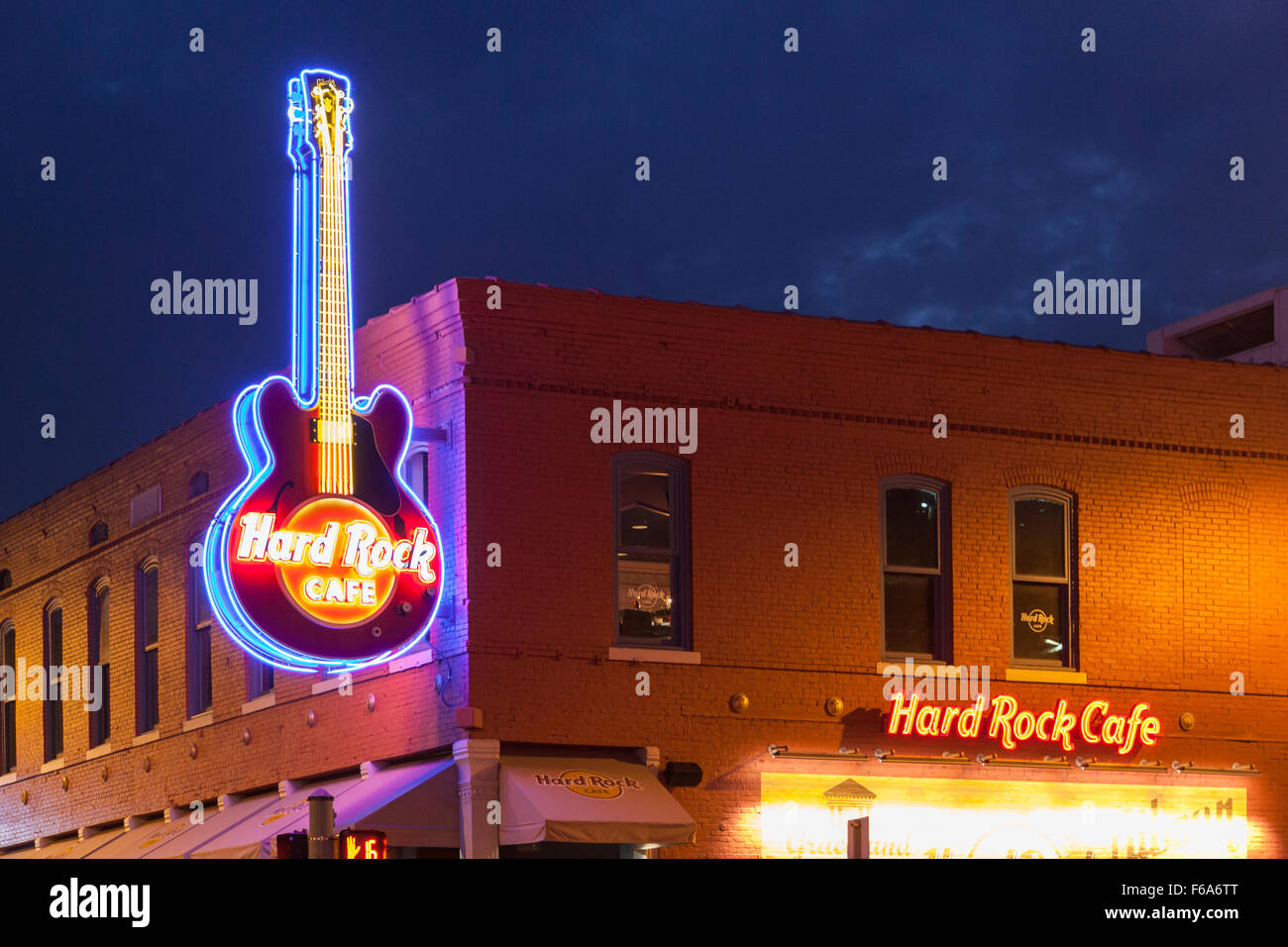 Hard Rock Cafe, Beale Street, Memphis, Vereinigte Staaten Stockfoto