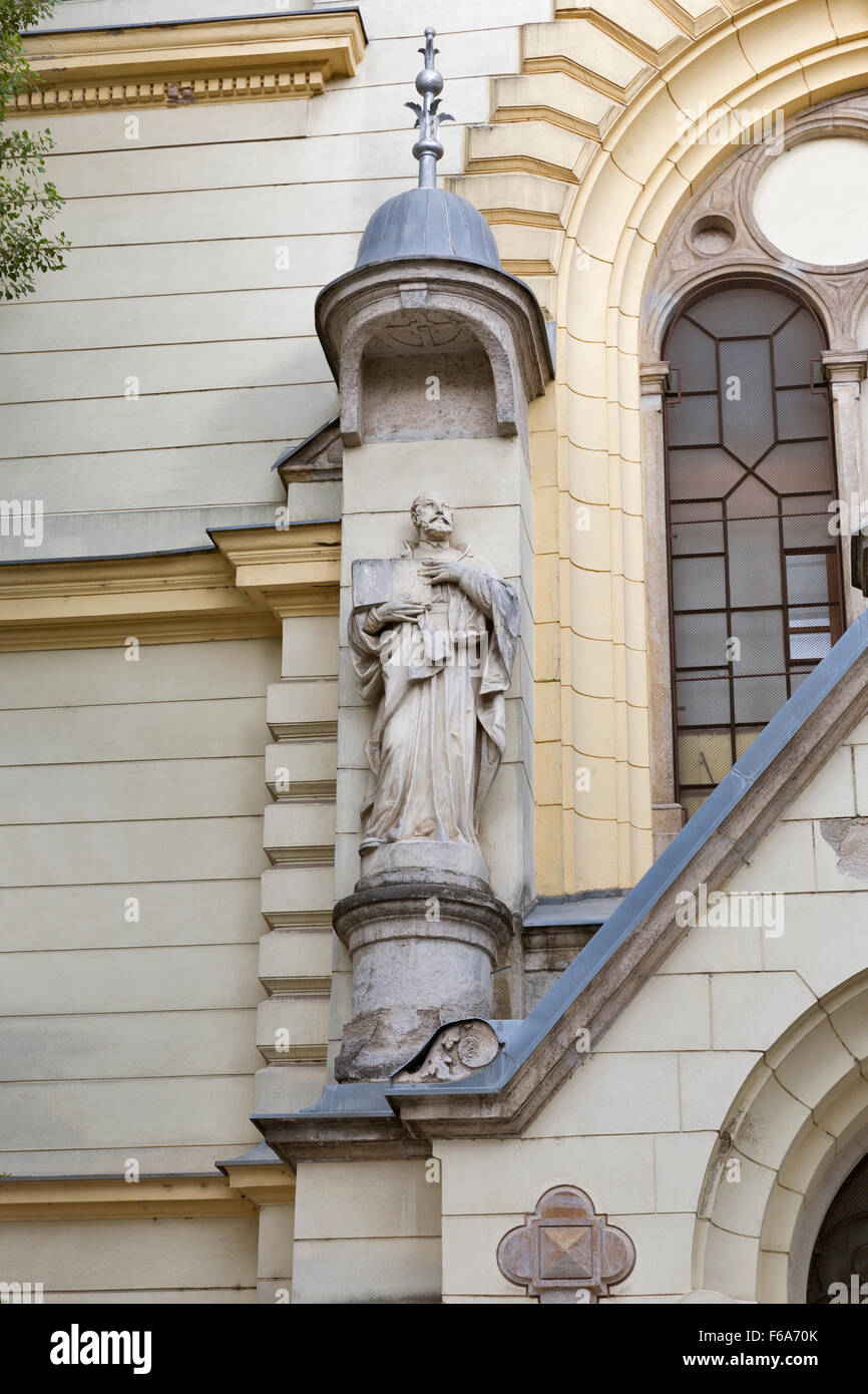 St. James Church Fassade in Ljubljana, Slowenien Stockfoto