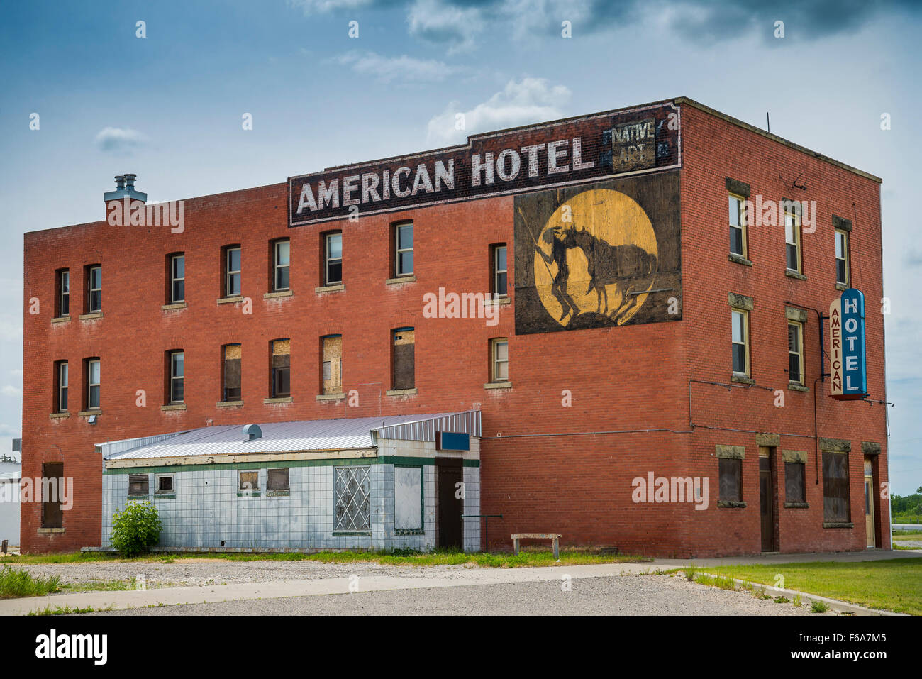 Das American Hotel Fort Macleod, Alberta, Kanada Stockfoto