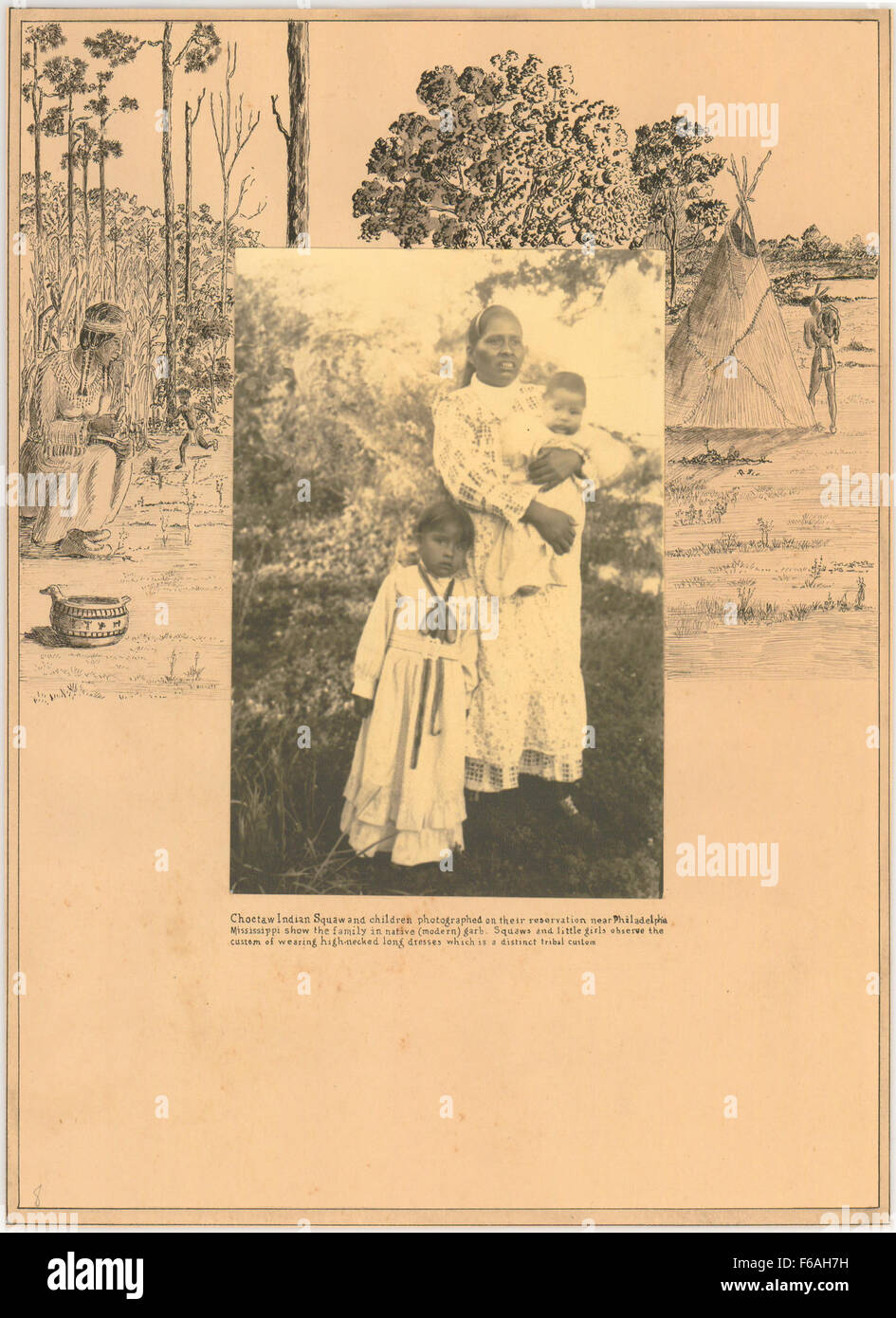 Eine malerische Geschichte von Mississippi, die wichtige Momente und kulturelle Wahrzeichen der Vergangenheit des Bundesstaates durch Fotografien zeigt. Stockfoto