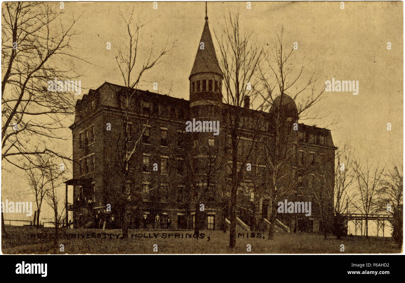 Die Rust University in Holly Springs, Mississippi, ist eine historisch gesehen schwarze Universität, die eine wichtige Rolle in der Ausbildung von Afroamerikanern gespielt hat. Es ist bekannt für seine akademischen Beiträge und als Zentrum für kulturellen und sozialen Wandel. Stockfoto