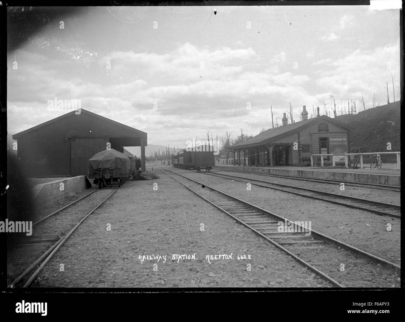 Reefton Bahnhof Stockfoto