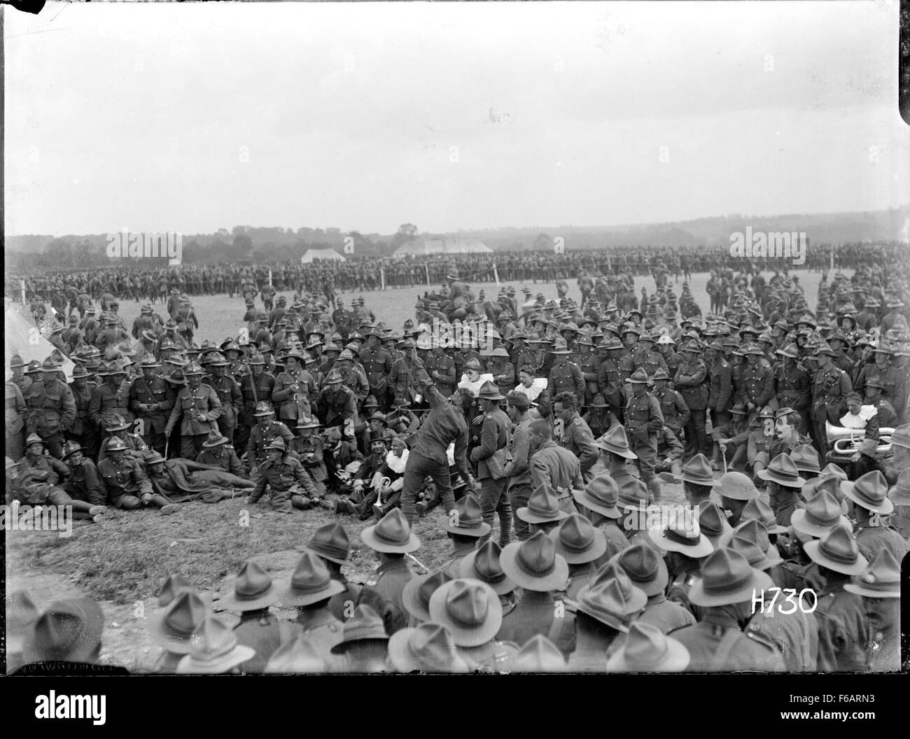 Die Bombe werfen Wettbewerb bei den New Zealand Division Sports, Stockfoto