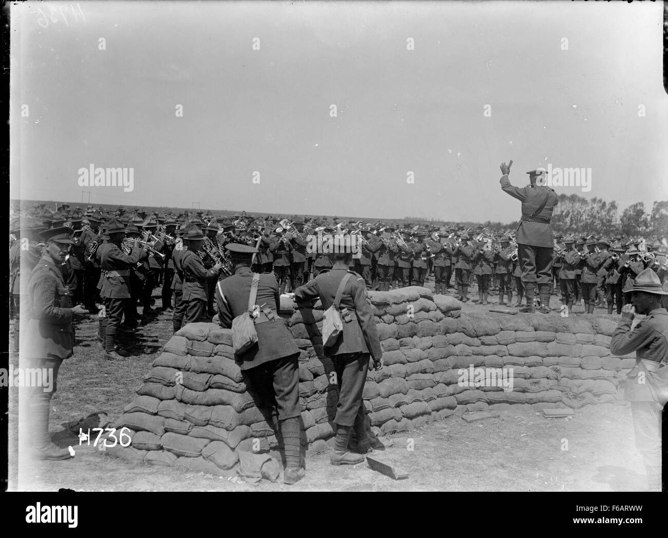 Die massierten Bands in New Zealand Division durchgeführt werden Stockfoto