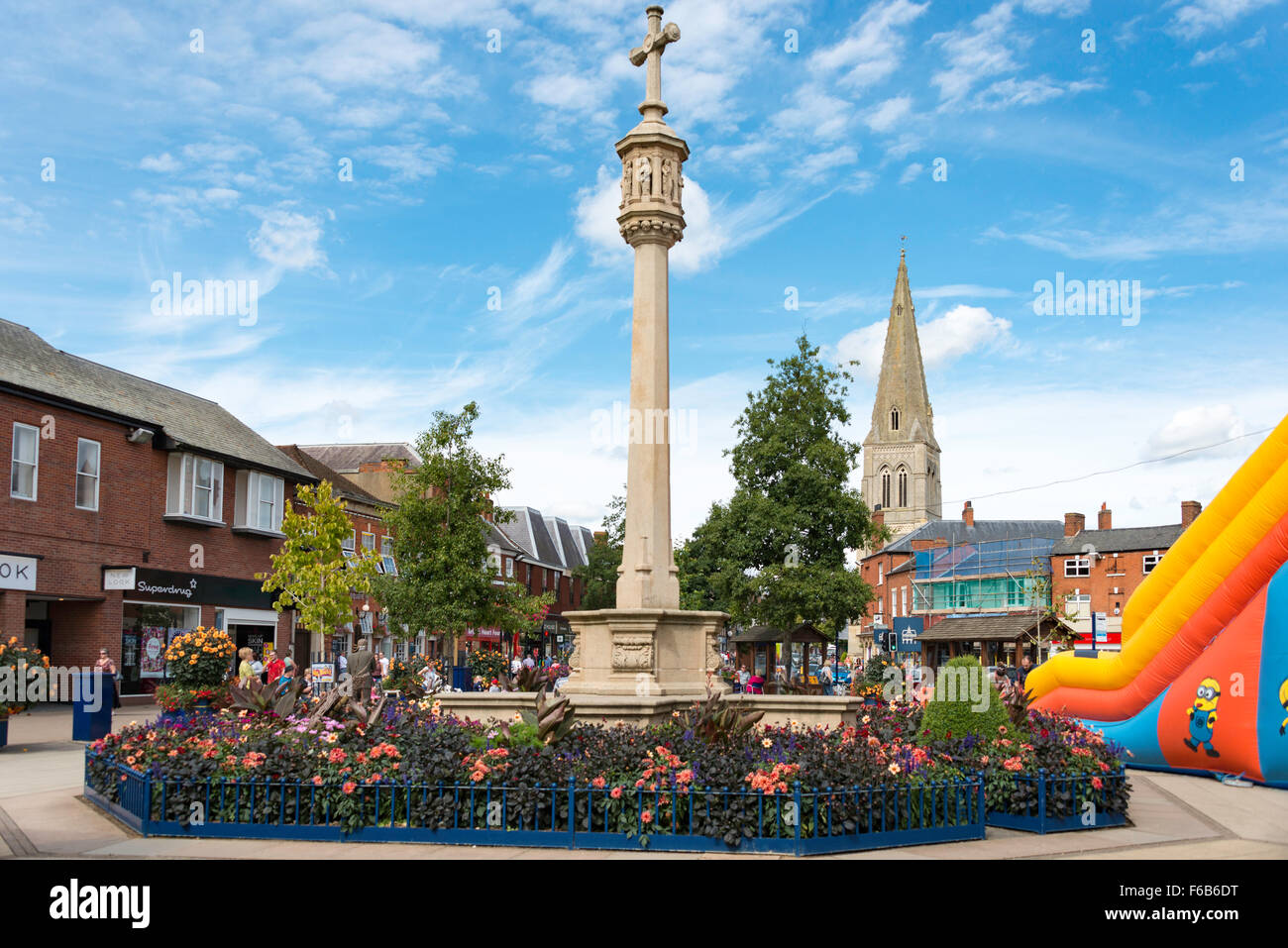 War Memorial, The Square, Market Harborough, Leicestershire, England, Vereinigtes Königreich Stockfoto