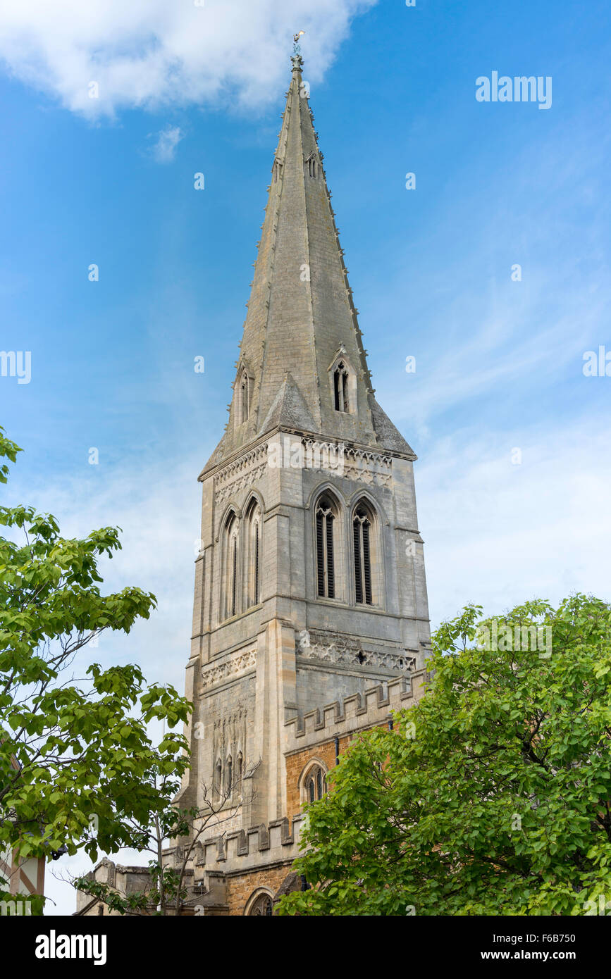 St. Dionysius Kirche, Kirchplatz, Market Harborough, Leicestershire, England, Vereinigtes Königreich Stockfoto