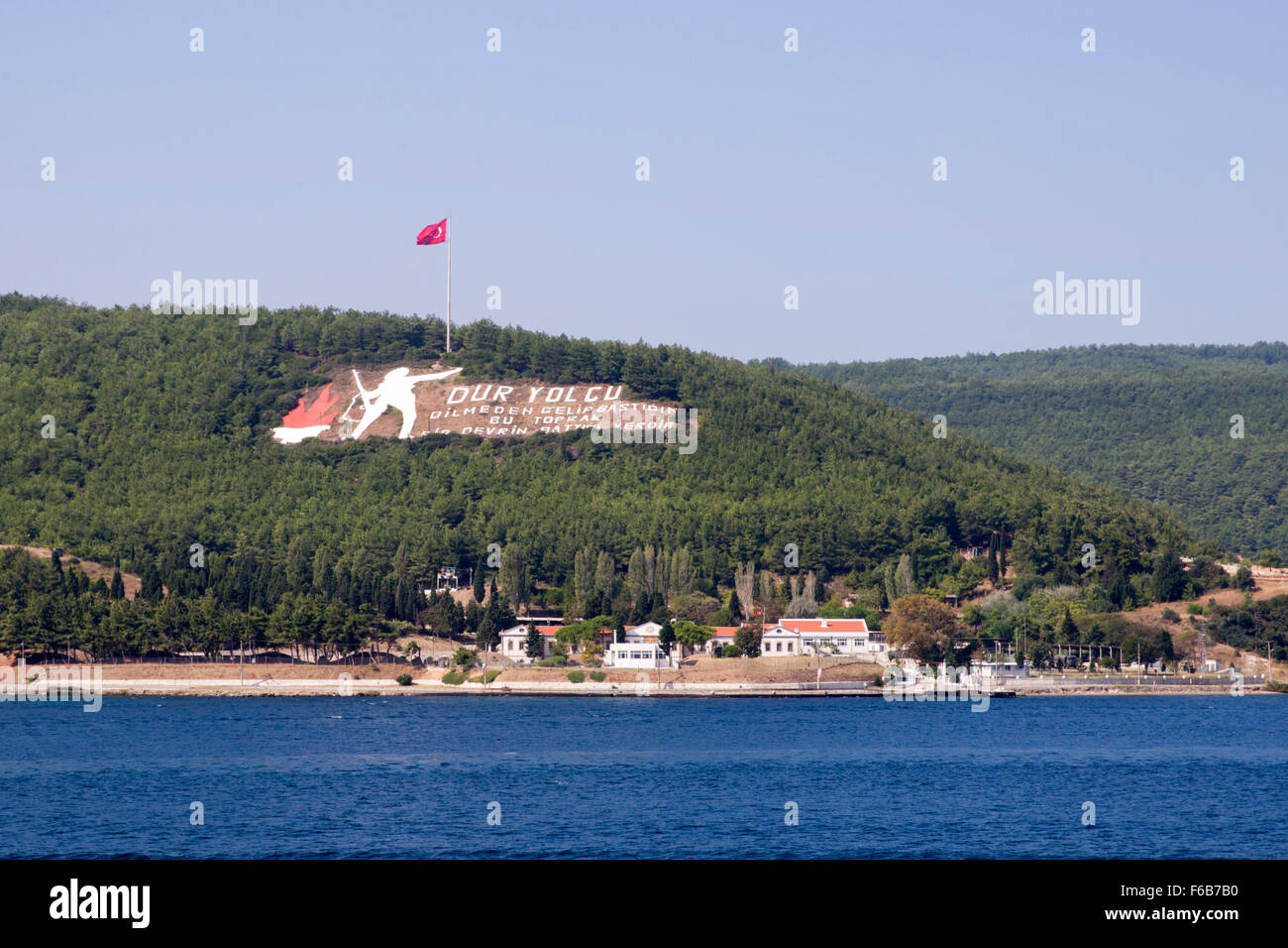 Dur Yolcu Memorial, Kilitbahir, Gallipoli, Türkei, Sonntag, 20. September 2015. Stockfoto