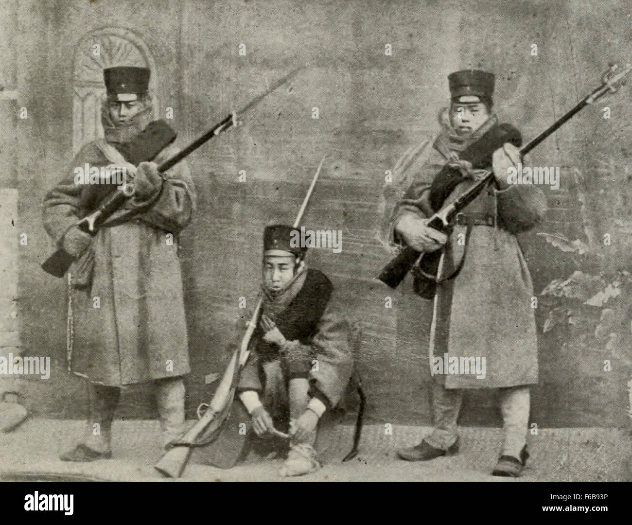 Gut ausgestattete japanischer Soldat - Chinesisch-japanischen Krieges 1894 Stockfoto