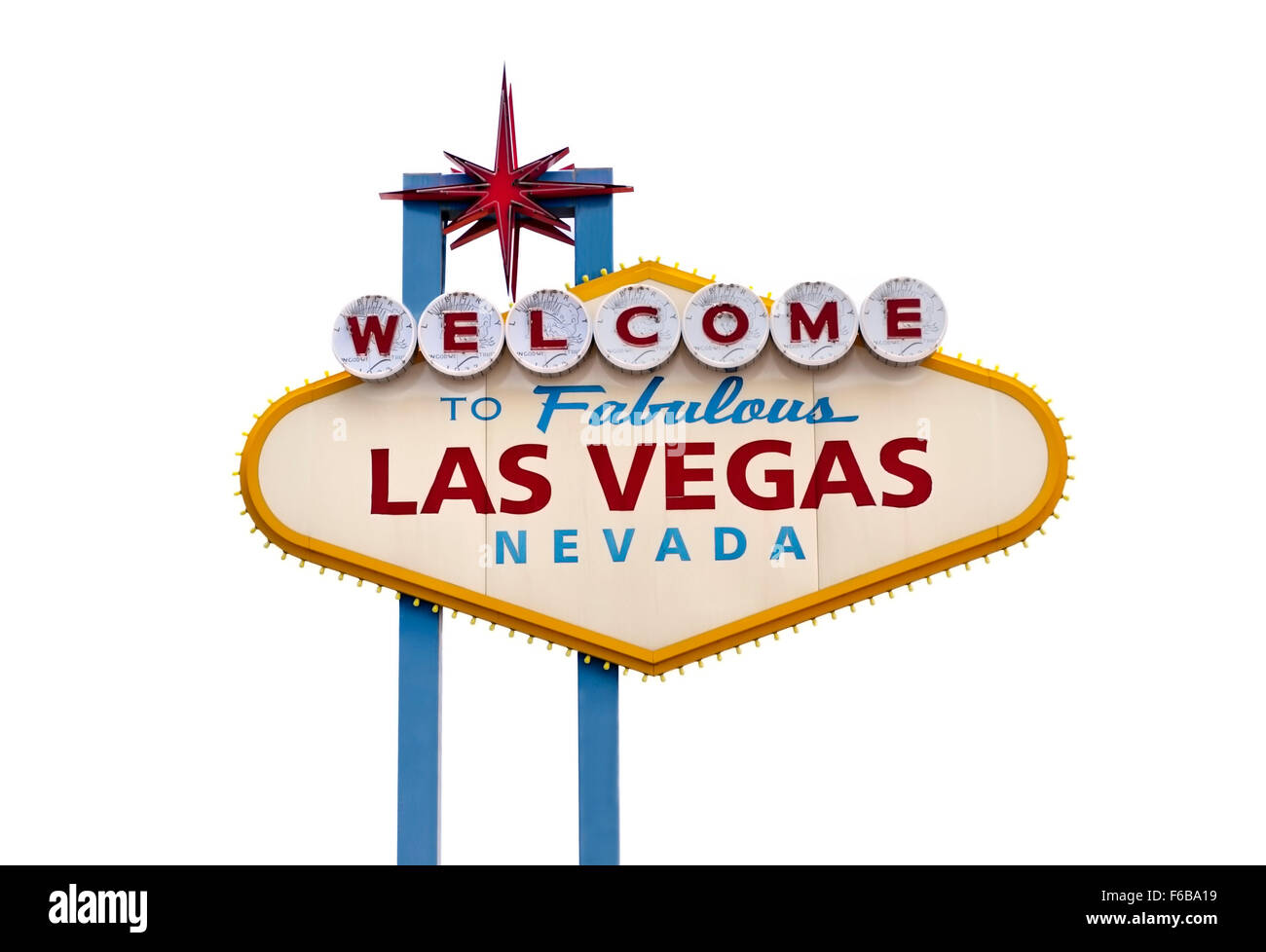Willkommen bei Las Vegas Schild Stockfoto