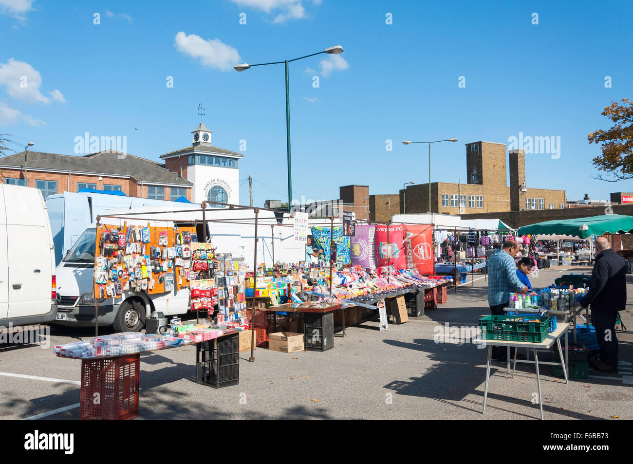 Strood Samstagsmarkt, Commercial Road, Strood, Kent, England, Vereinigtes Königreich Stockfoto