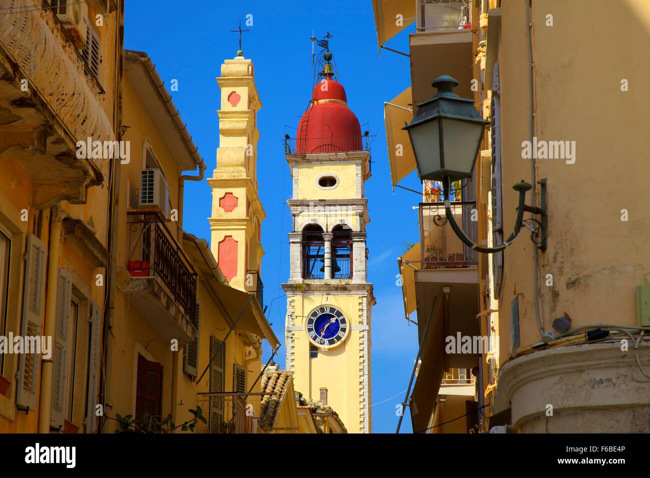 St. Spyridon Kirche, Altstadt von Korfu, Corfu, Ionische Inseln, griechische Inseln, Griechenland, Europa Stockfoto