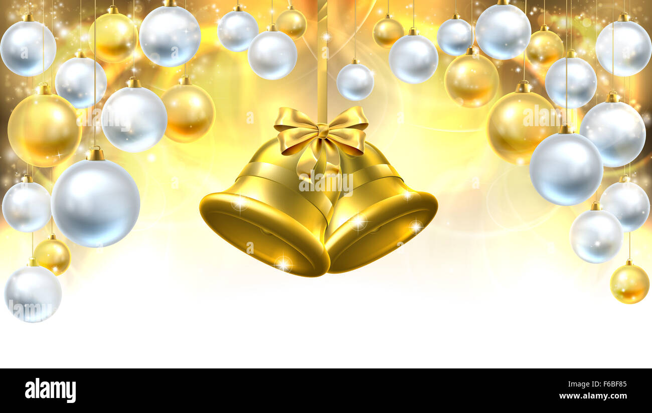 Weihnachtsglocken Gold Und Silber Weihnachtskugeln