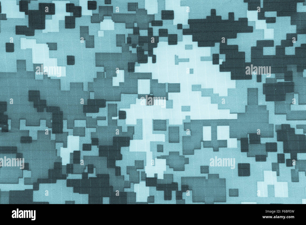 Blauen digitalen Camouflage Stoff Textilhintergrund oder Hintergrund Stockfoto
