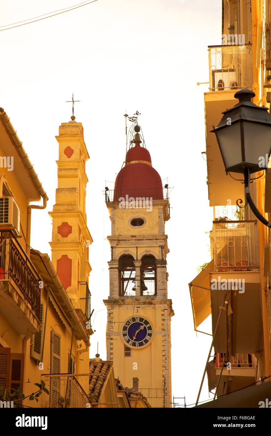 St. Spyridon Kirche, Altstadt von Korfu, Corfu, Ionische Inseln, griechische Inseln, Griechenland, Europa Stockfoto