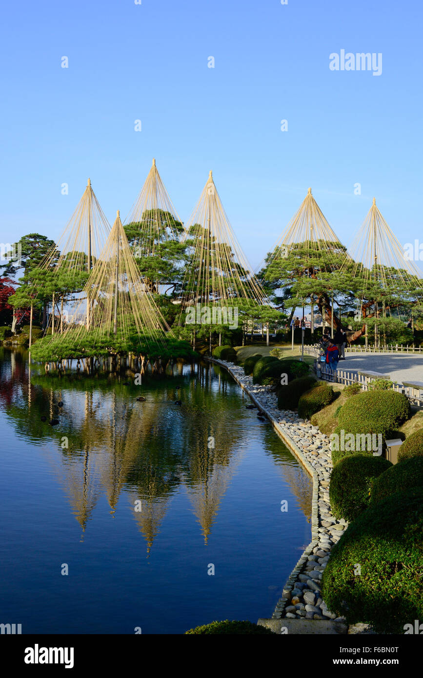 Japan, Kanazawa: Kenroku-En Garten Stockfoto