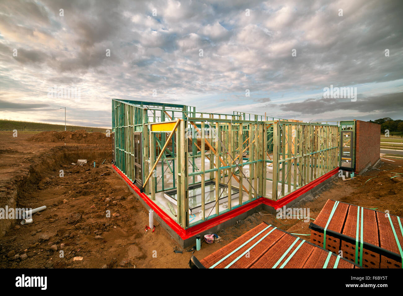 Haus zu bauen Stockfoto