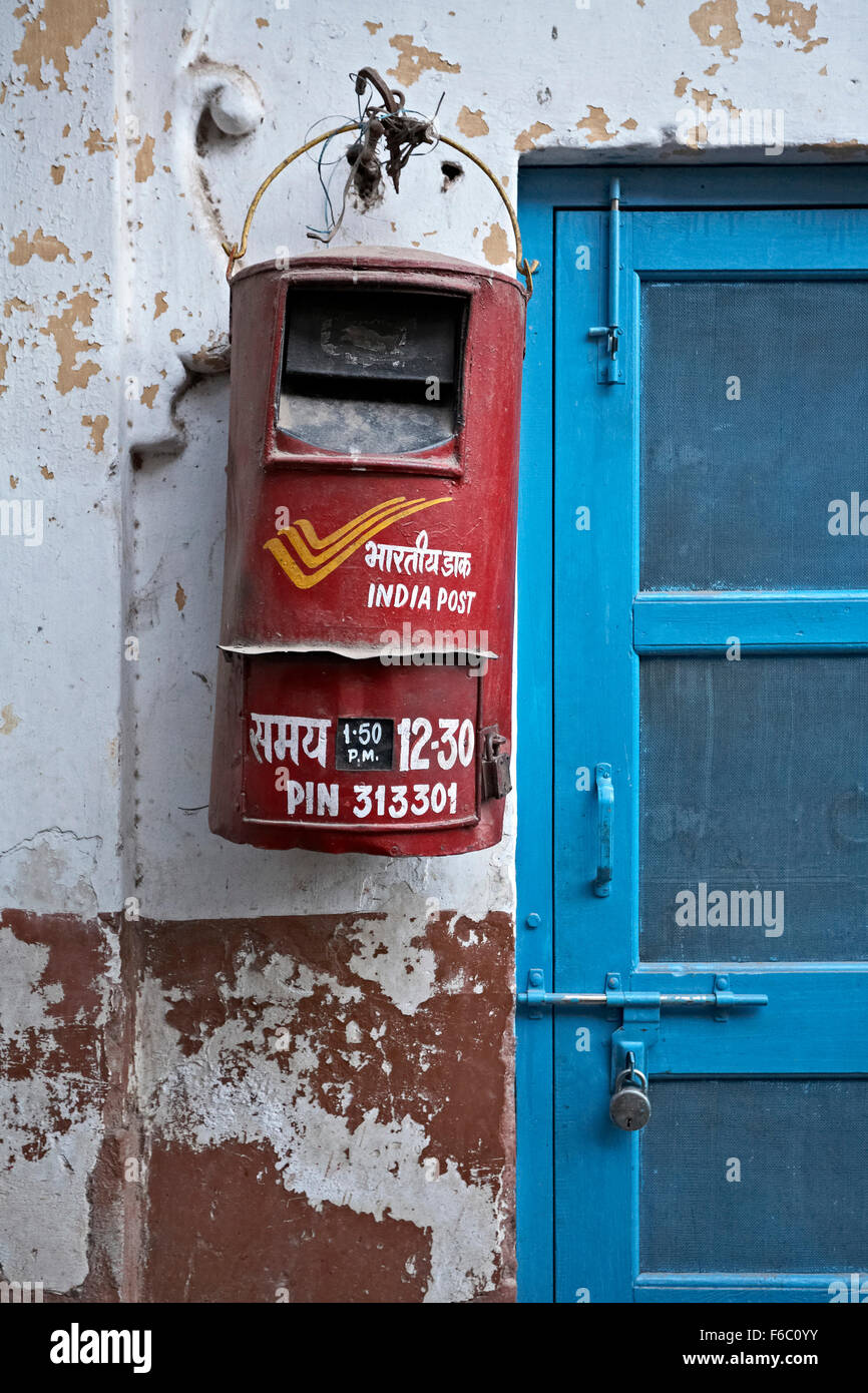 Briefkasten, nathdwara, 313301, rajasthan, indien, asien Stockfoto