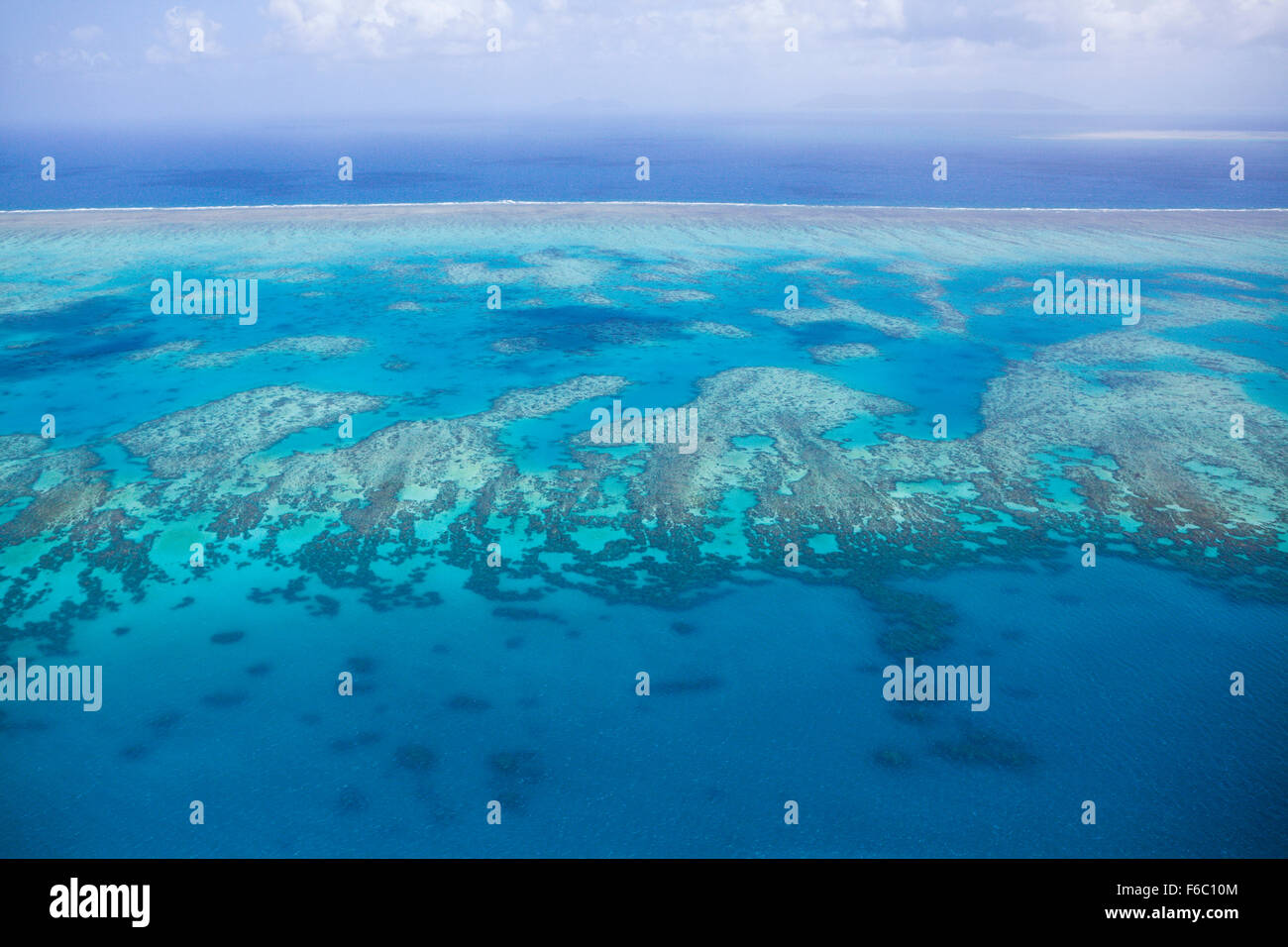 Luftaufnahme des Great Barrier Reef, Queensland, Australien Stockfoto