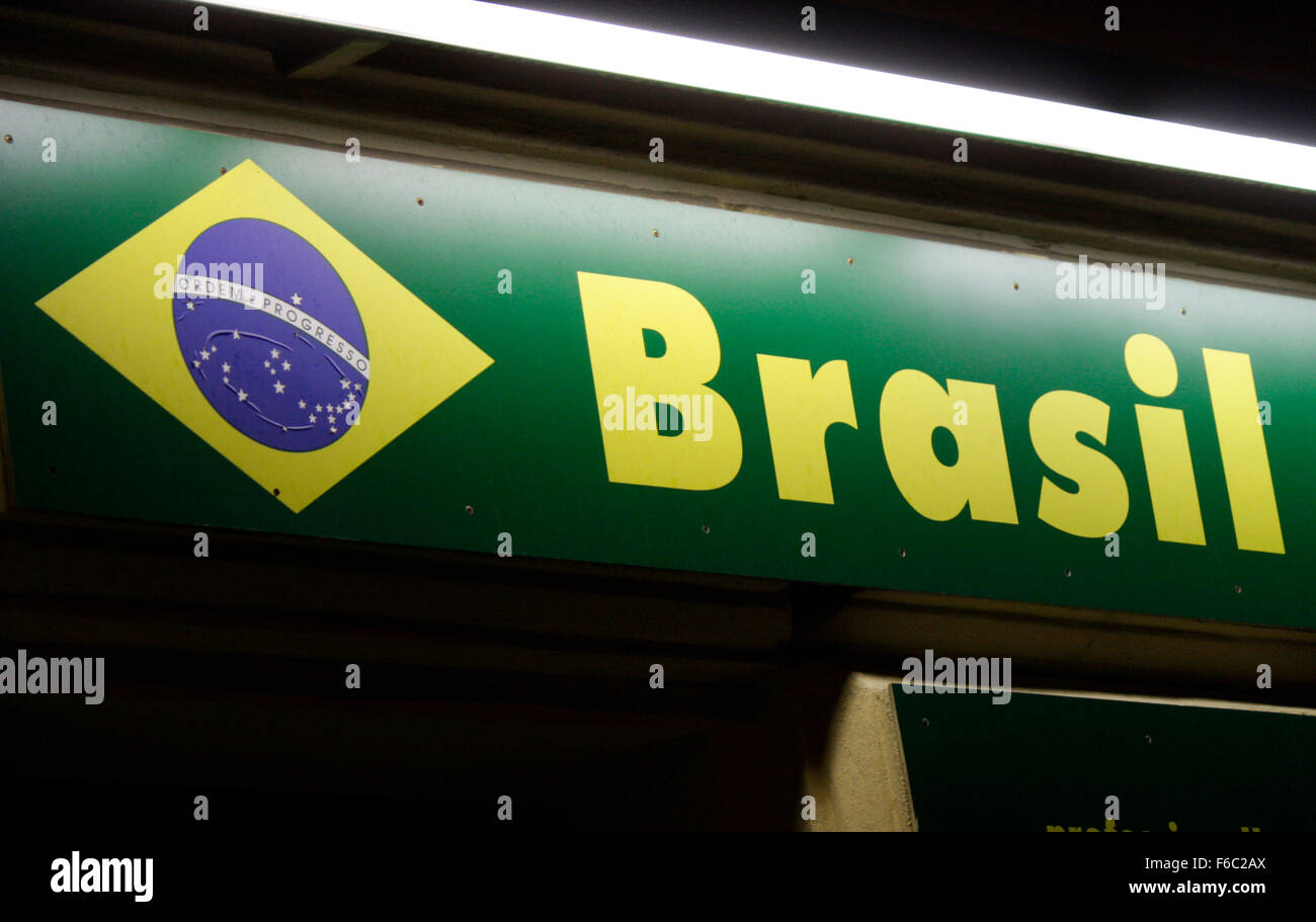 Markenname: "Brasil", Berlin. Stockfoto