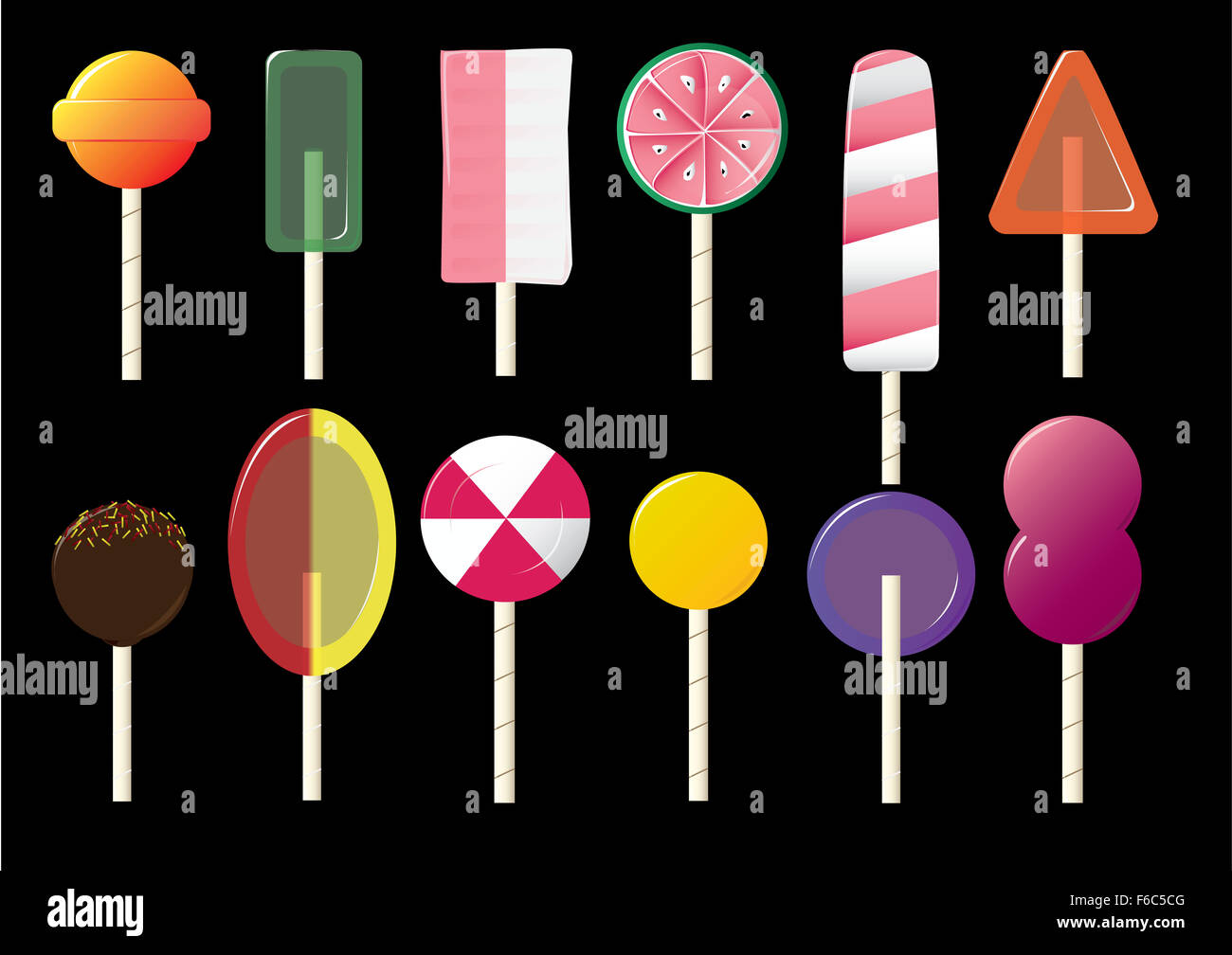 Bonbon-Lolly pops Stockfoto