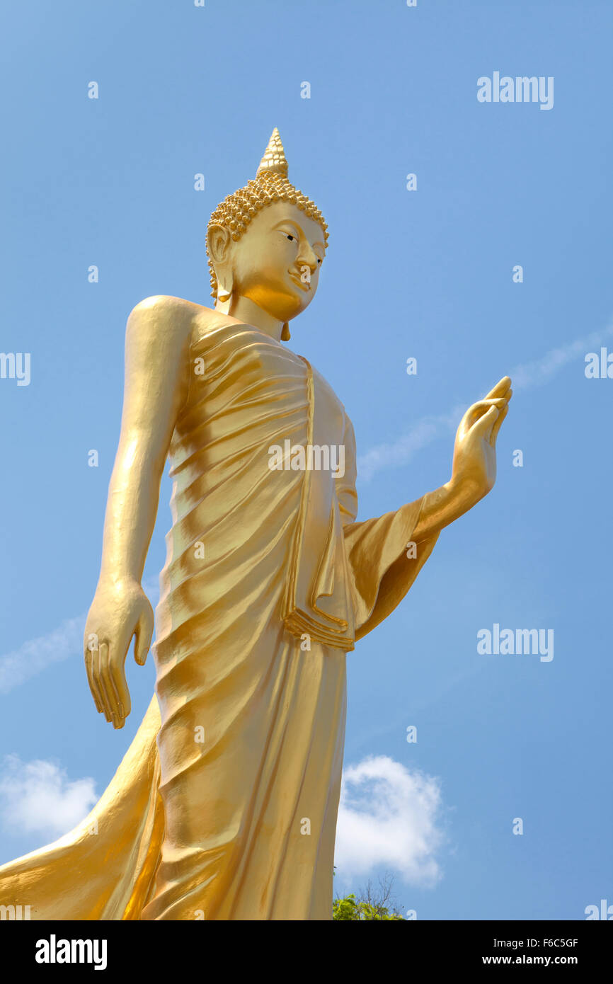 Riesige Buddha-Statue, Detail, Wat Phranom Laem Phor oder Lampor, Ko Yo, Thailand Stockfoto