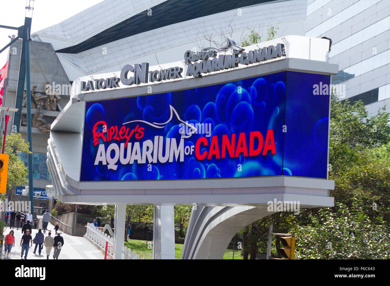 Digitalen Zeichen für Ripley Aquarium of Canada in Toronto, Ontario, Kanada Stockfoto