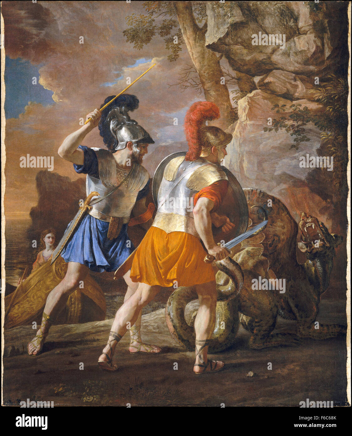 Nicolas Poussin - die Gefährten des Rinaldo Stockfoto