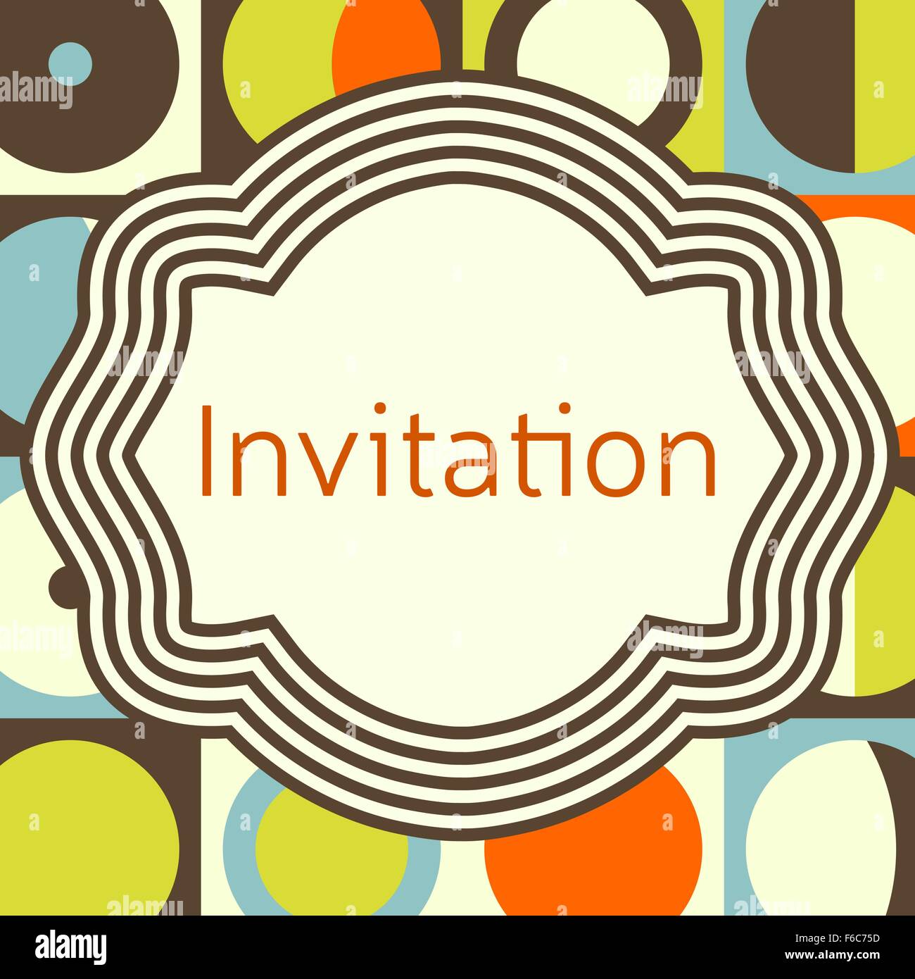 Einladung, Hochzeit oder Grußkarten-Vorlage. Eleganten Rahmen über Muster-Hintergrund-Design. Schnittmaske angewendet in EPS Stock Vektor