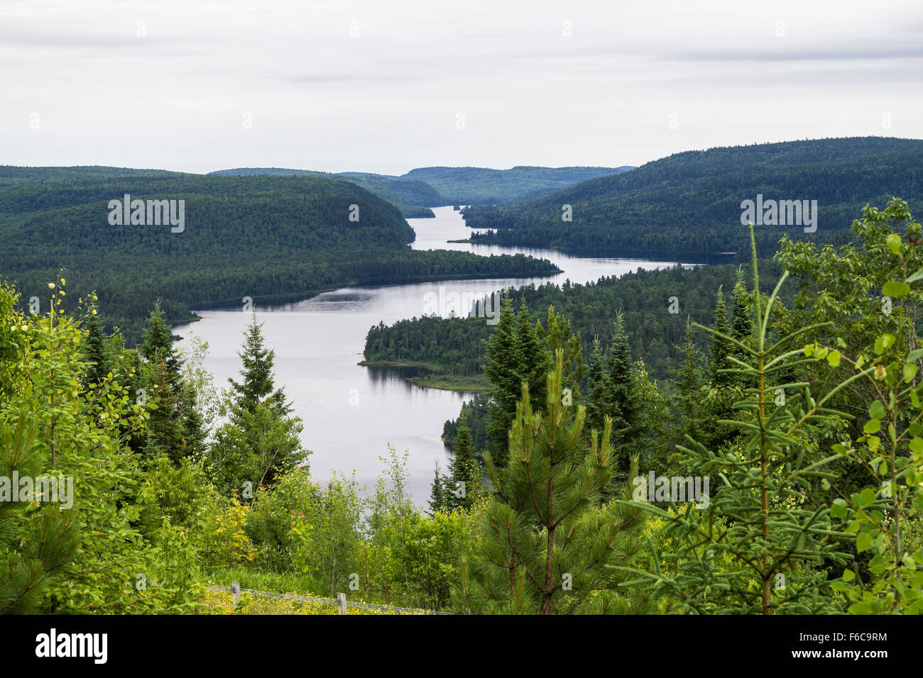Parc Maurice Blick auf die Landschaft, Canada Stockfoto