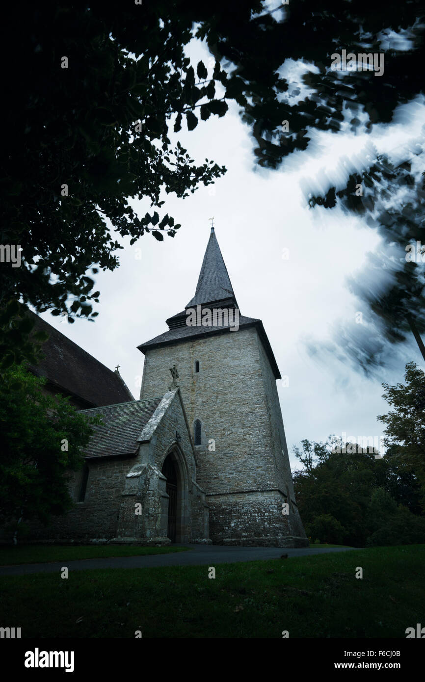 St. Marien Kirche, Kington. Herefordshire, England. Stockfoto