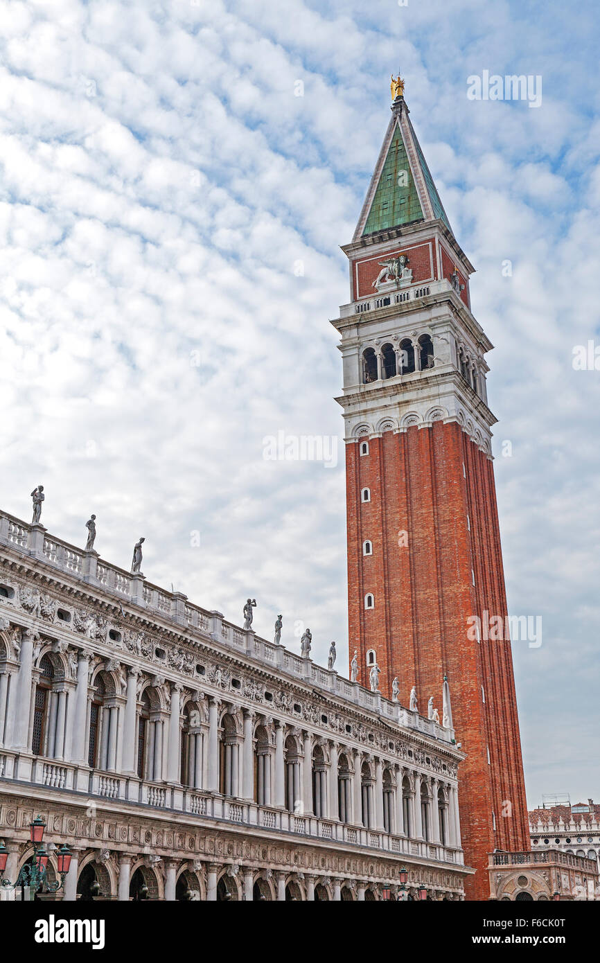 Venedig, Campanile, Markusplatz, San Marco (Palazzo Ducale) Veneto. Italien Stockfoto