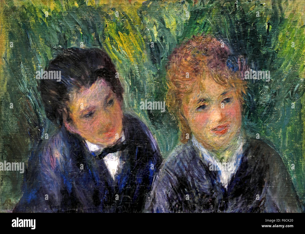 Porträt eines jungen Mann und junges Mädchen - Portrait d ' un Jeune Homme et Jeune Fille 1875 Pierre Auguste Renoir 1841-1919 Französisch Frankreich Stockfoto