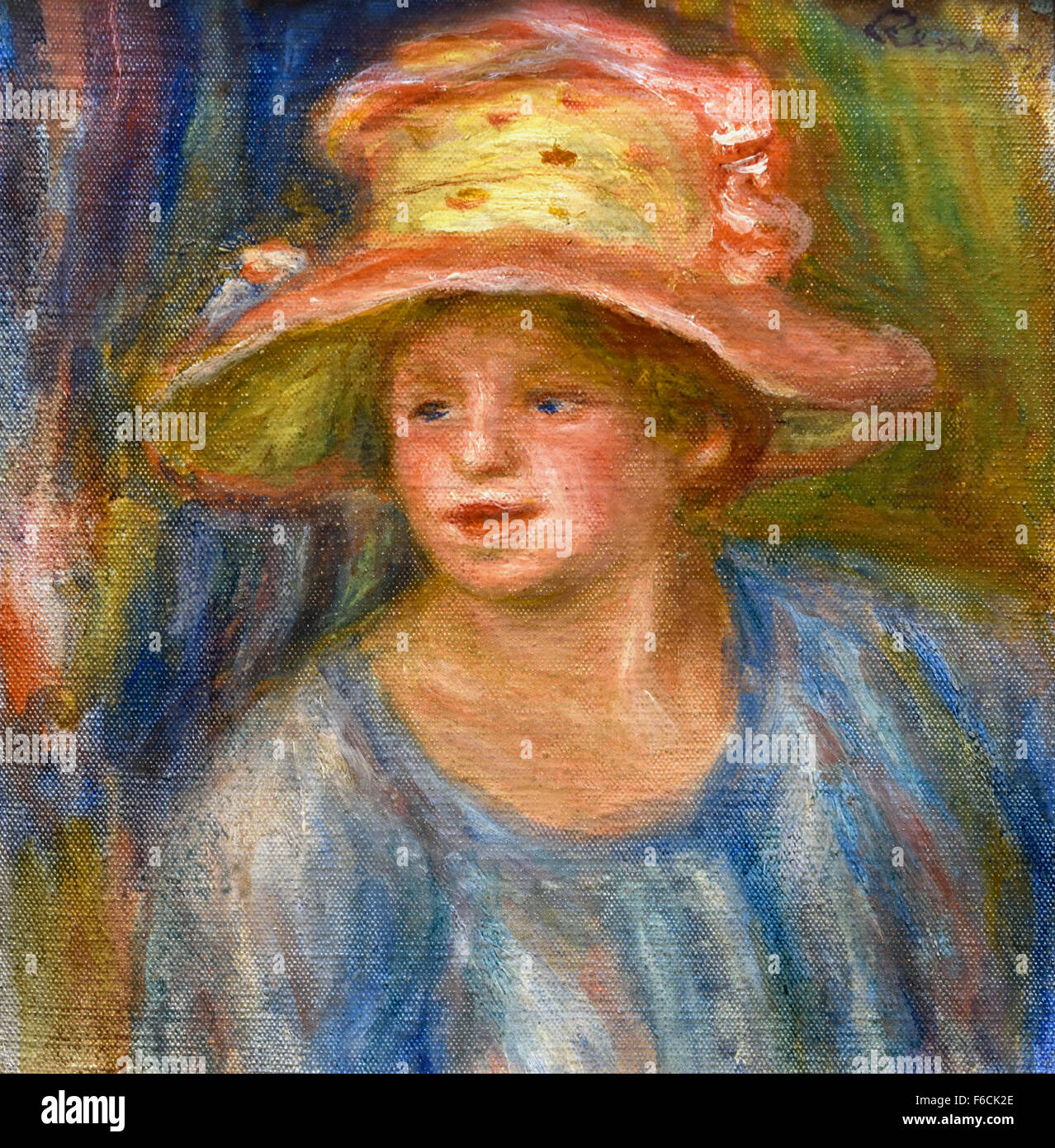 Femme au Chaupeau - Frau mit Hut 1915 Pierre Auguste Renoir 1841-1919 Französisch Frankreich Stockfoto