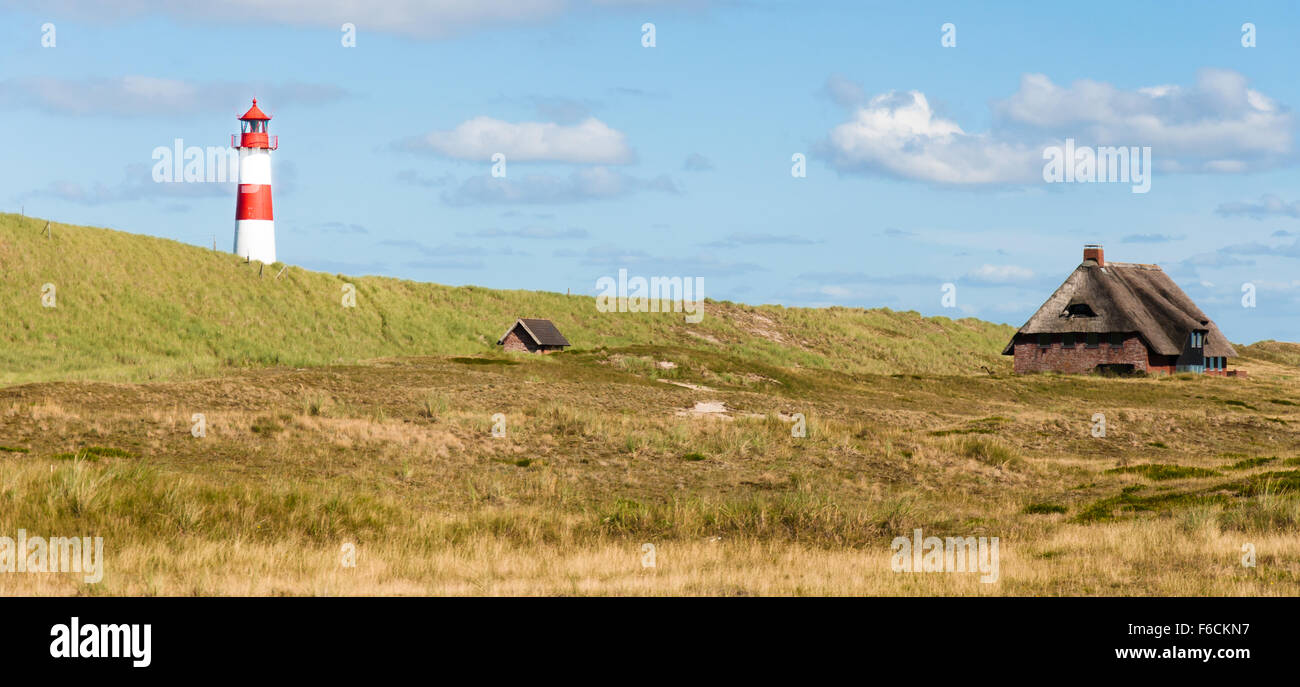 Leuchtturm auf Sylt in Deutschland Stockfoto