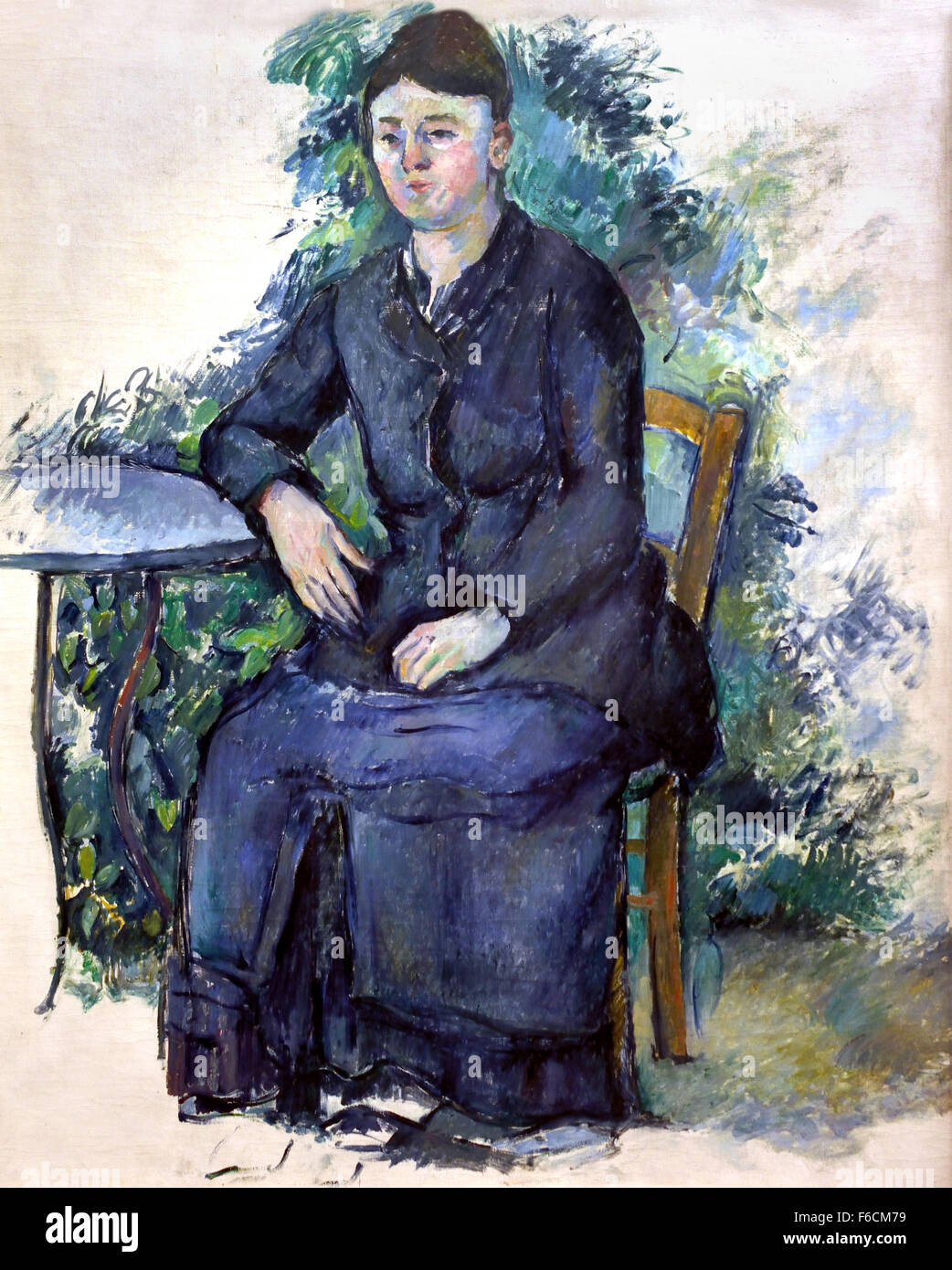 Madame Cézanne im Garten, c.1880 Paul Cezanne 1839-1906 Frankreich Französisch Stockfoto