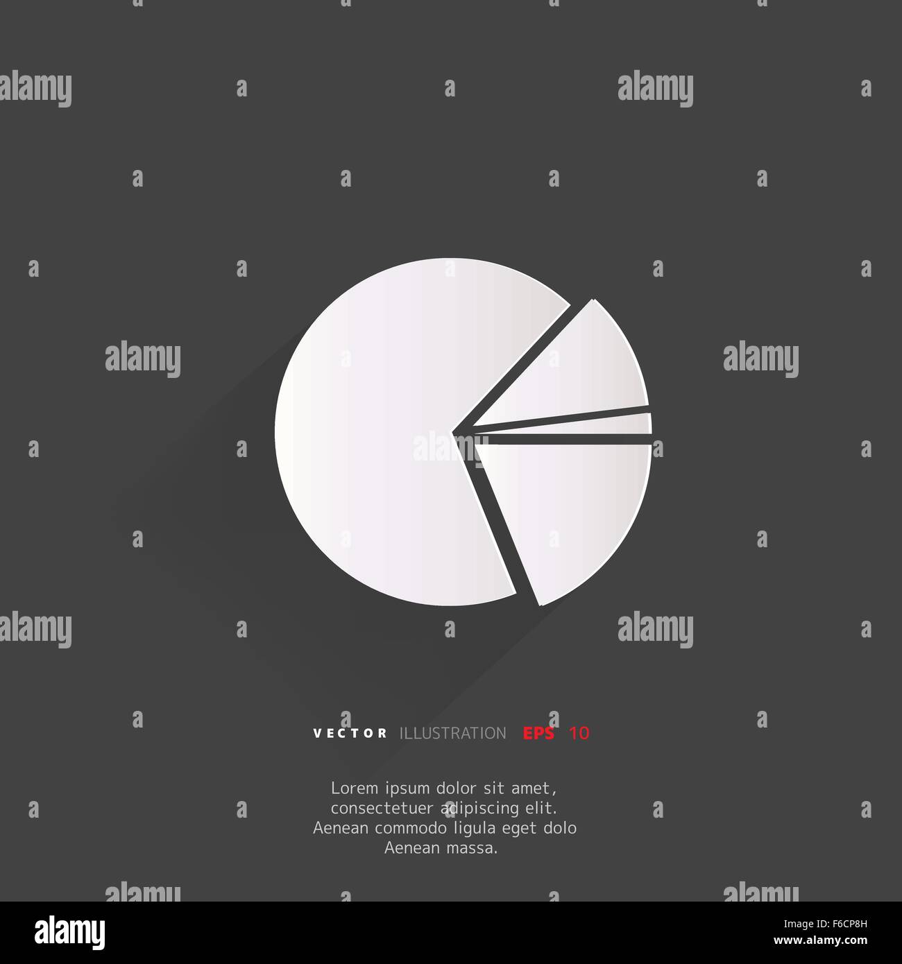 kreisförmige Darstellung Web-Symbol Stock Vektor