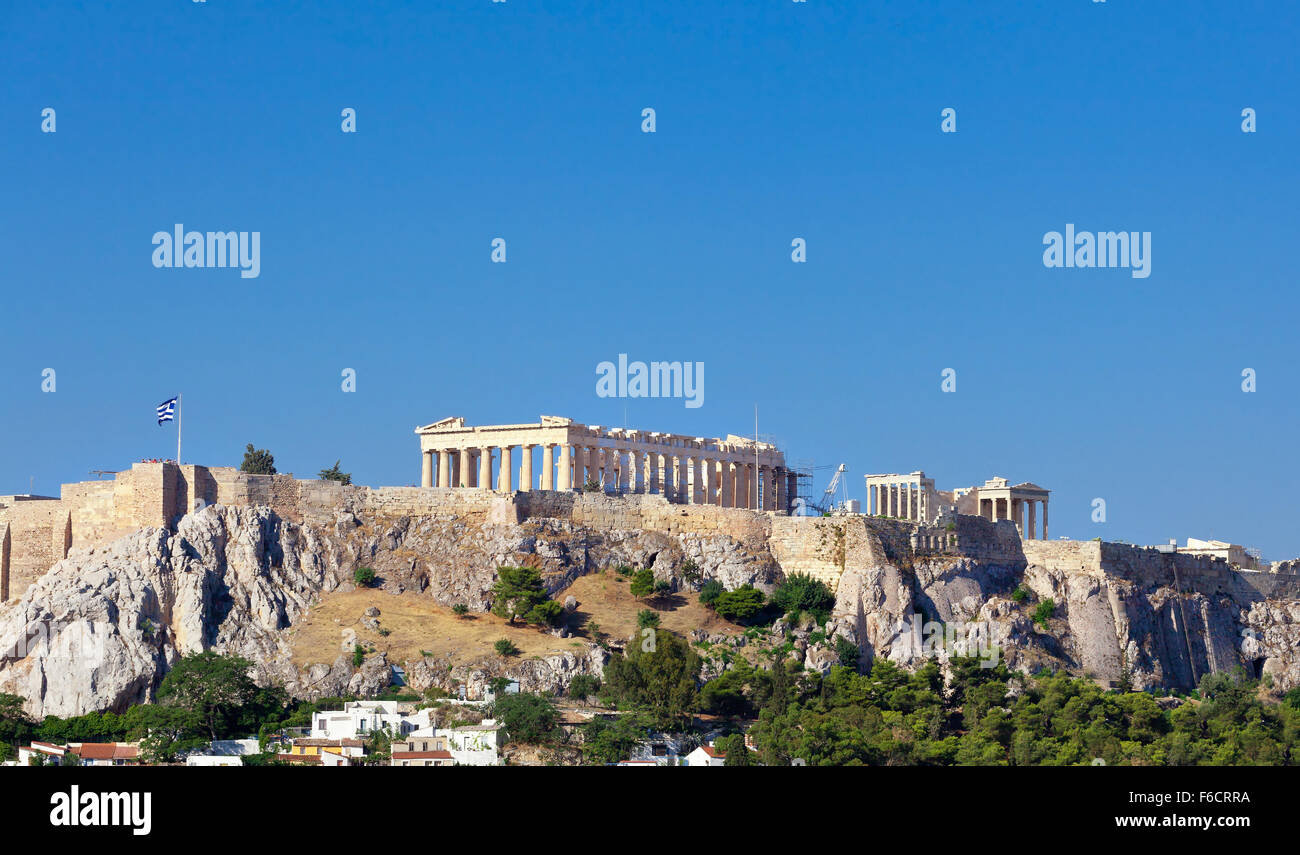 Parthenon-Tempels auf der Athener Akropolis, Athen, Griechenland Stockfoto